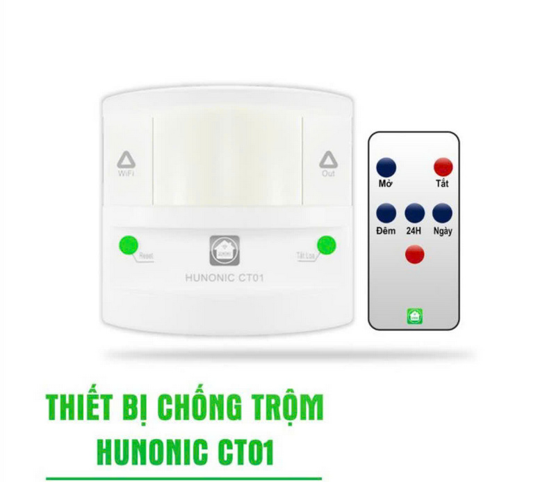 Thiết Bị Chống Trộm Và Báo Khách Wifi Hunonic CT01