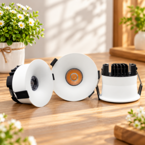 Đèn âm trần Downlight (mẫu DTQ) – Thương hiệu: Enavietnam. Chip LED Bridgelux. Ánh sáng: 1M/3M. Bảo hành 3 năm