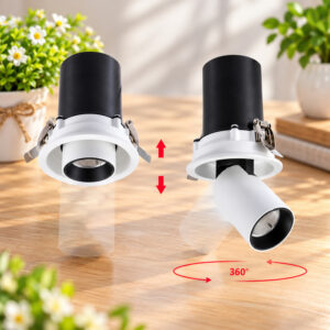 Đèn âm trần chỉnh hướng (mẫu DCG) – Thương hiệu: Enavietnam. Chip LED Bridgelux. ÁS: 1M/3M. BH 3 năm